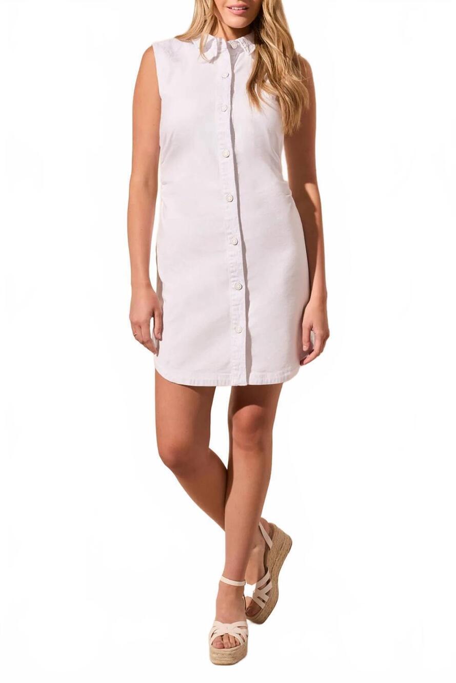 NEW TRIBAL women's denim dress in white